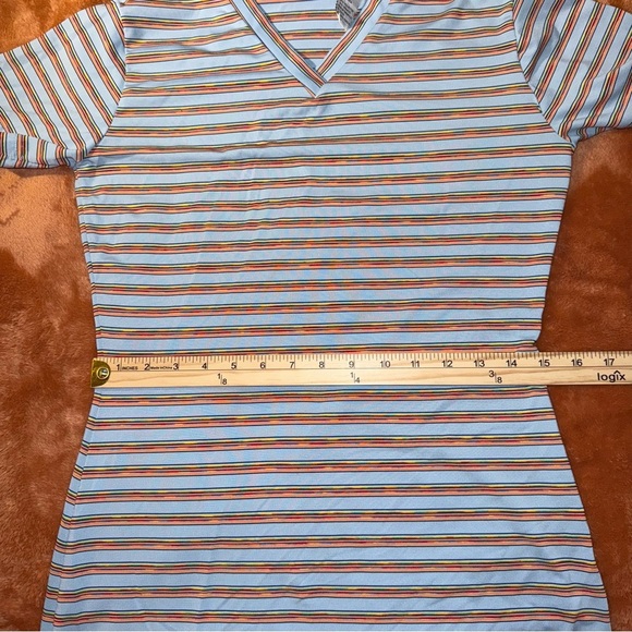 kathy ireland - Y2K Blue and Orange Striped Dress - Size Small - Picture 5 of 7